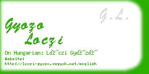 gyozo loczi business card